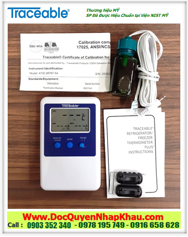 Traceable@ 4730, Nhiệt kế Vaccine tủ đông tủ lạnh –50 đến 70°C Traceable@ 4730 Ultra™ Thermometer